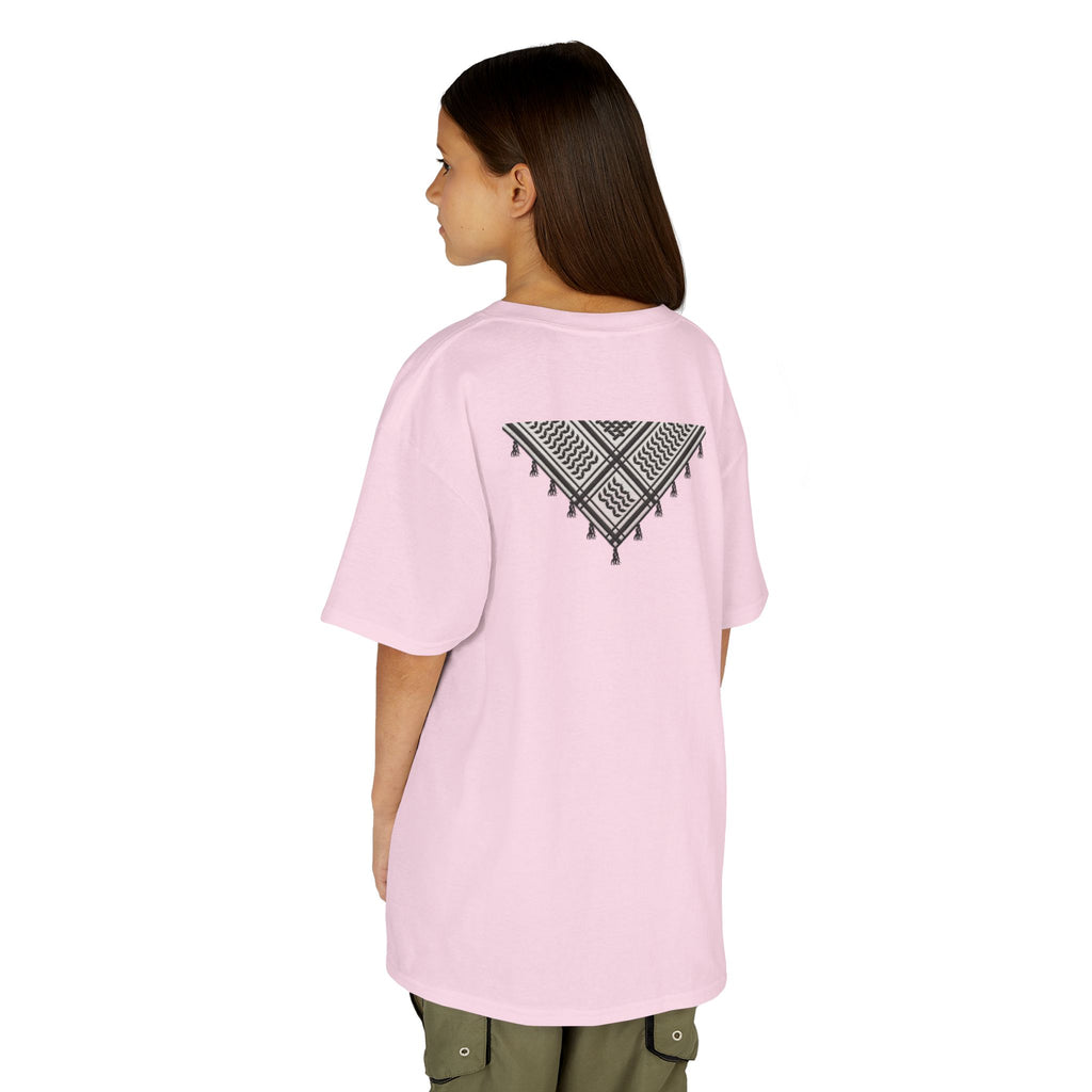Pali-G | Kids T-Shirt – Palestine Map & Keffiyeh Pattern Print