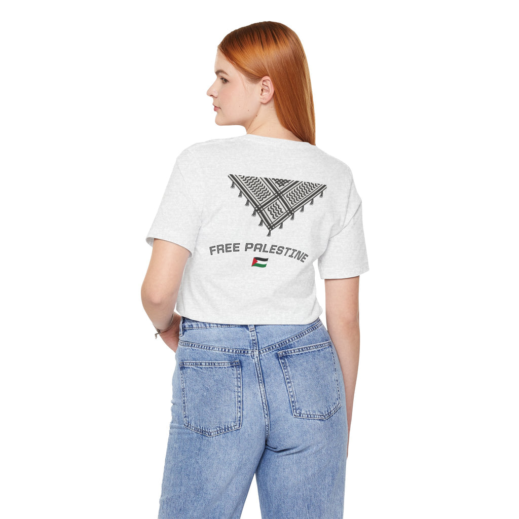 Free Palestine T-Shirt — Palestinian Keffiyeh & Map Solidarity Tee