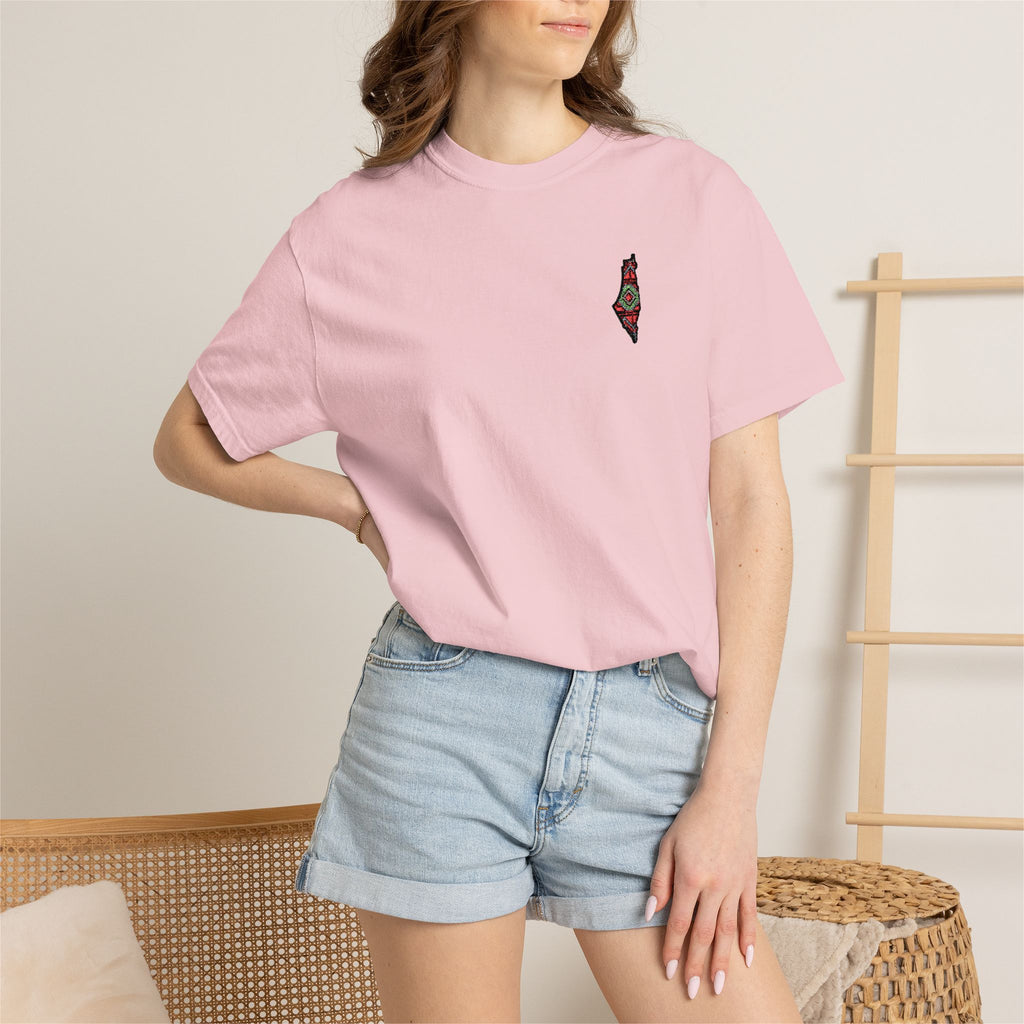 Pali-G Seeds of Palestine  Embroidery Short Sleeve T-Shirt