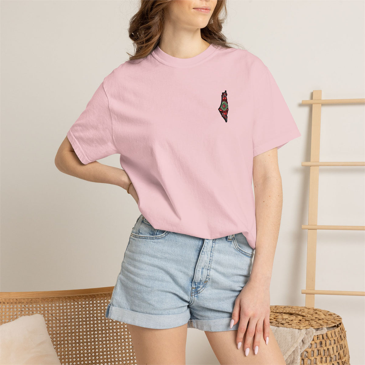 Pali-G Seeds of Palestine  Embroidery Short Sleeve T-Shirt