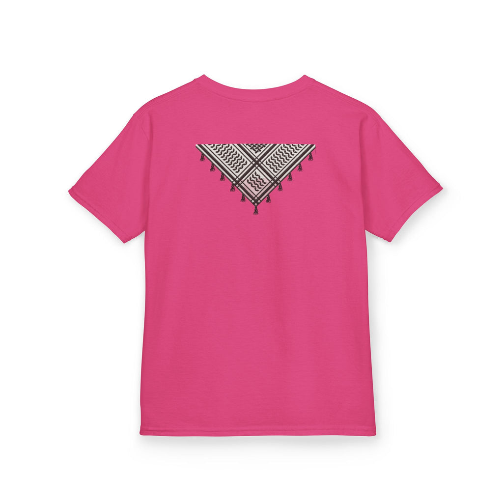 Pali-G | Kids T-Shirt – Palestine Map & Keffiyeh Pattern Print