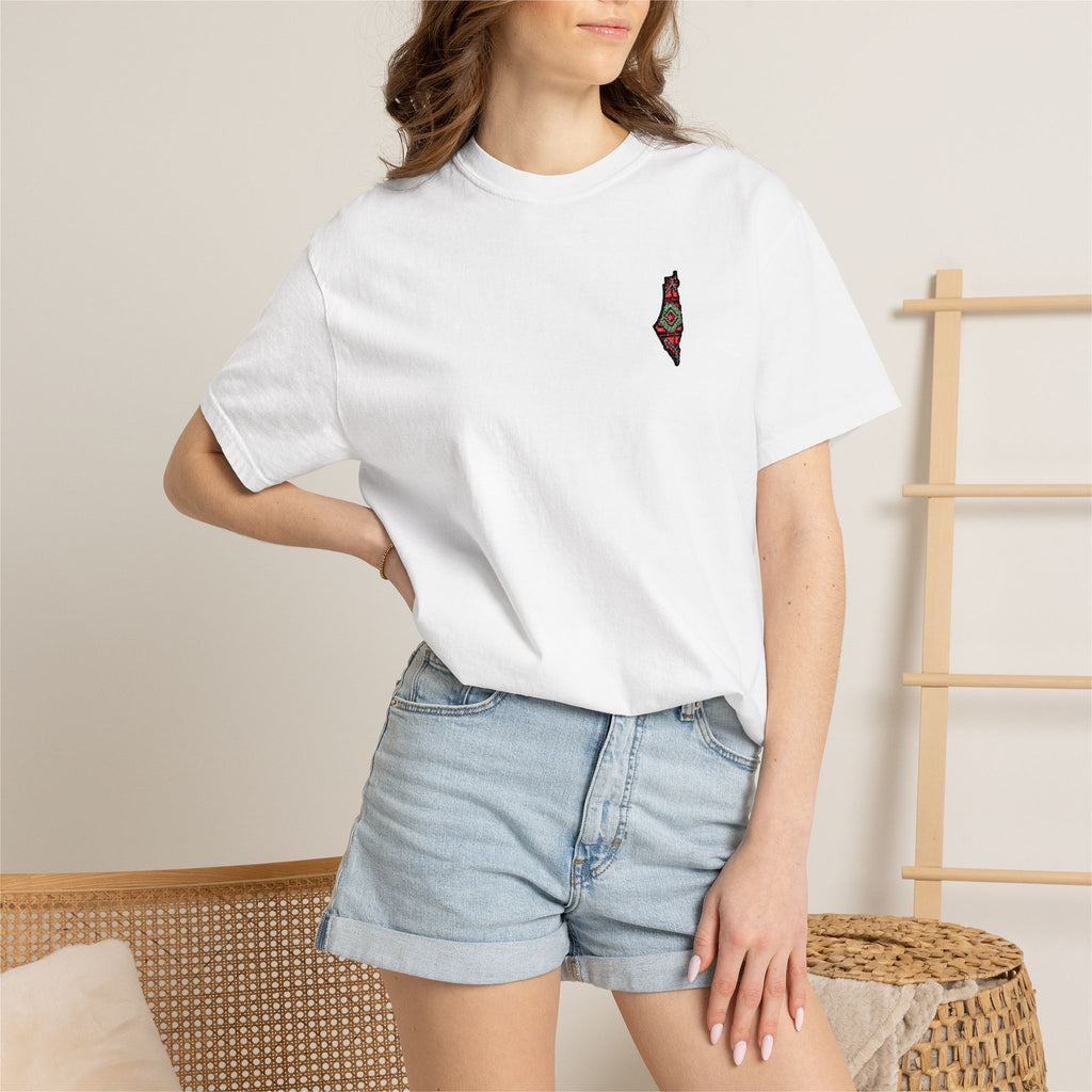 Pali-G Seeds of Palestine  Embroidery Short Sleeve T-Shirt