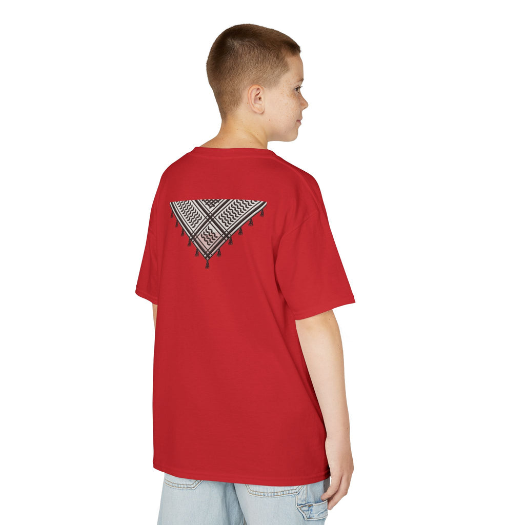 Pali-G | Kids T-Shirt – Palestine Map & Keffiyeh Pattern Print