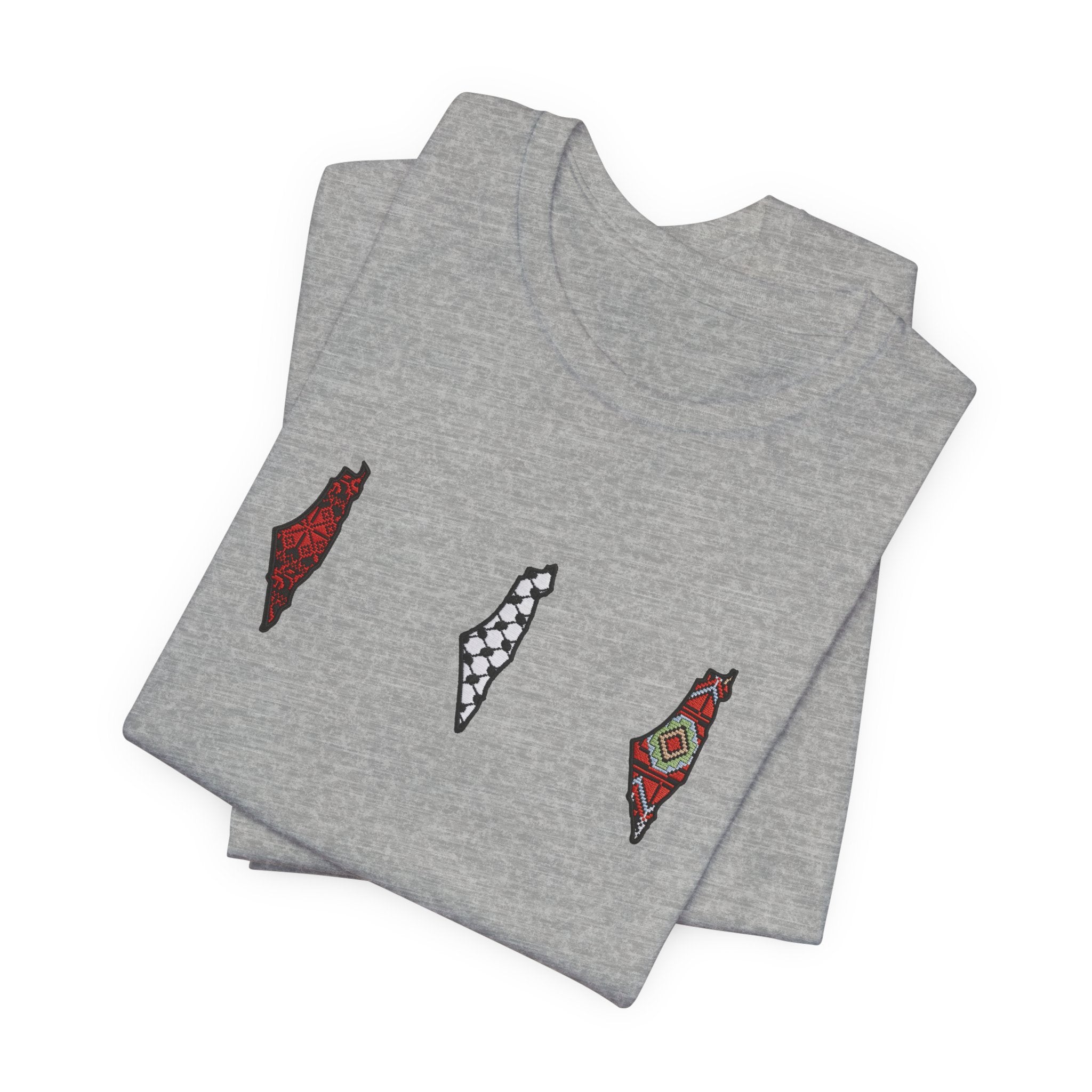 Free Palestine T-Shirt — Palestinian Keffiyeh & Map Solidarity Tee
