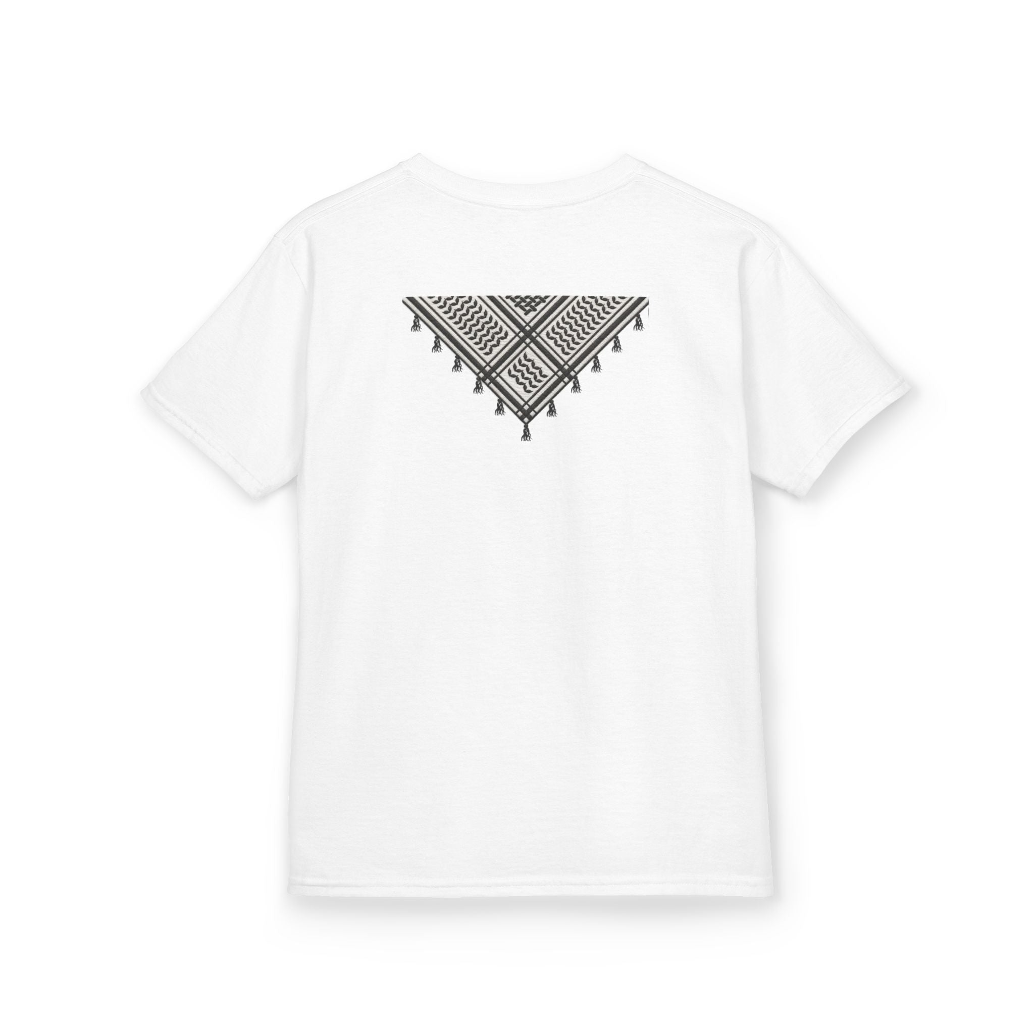 Pali-G | Kids T-Shirt – Palestine Map & Keffiyeh Pattern Print
