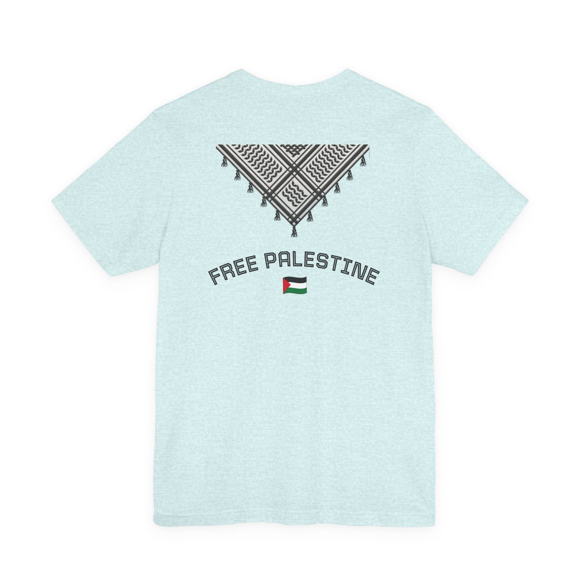 Free Palestine T-Shirt — Palestinian Keffiyeh & Map Solidarity Tee