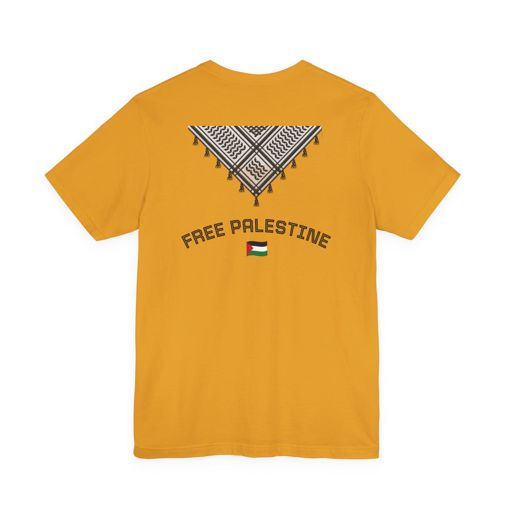 Free Palestine T-Shirt — Palestinian Keffiyeh & Map Solidarity Tee
