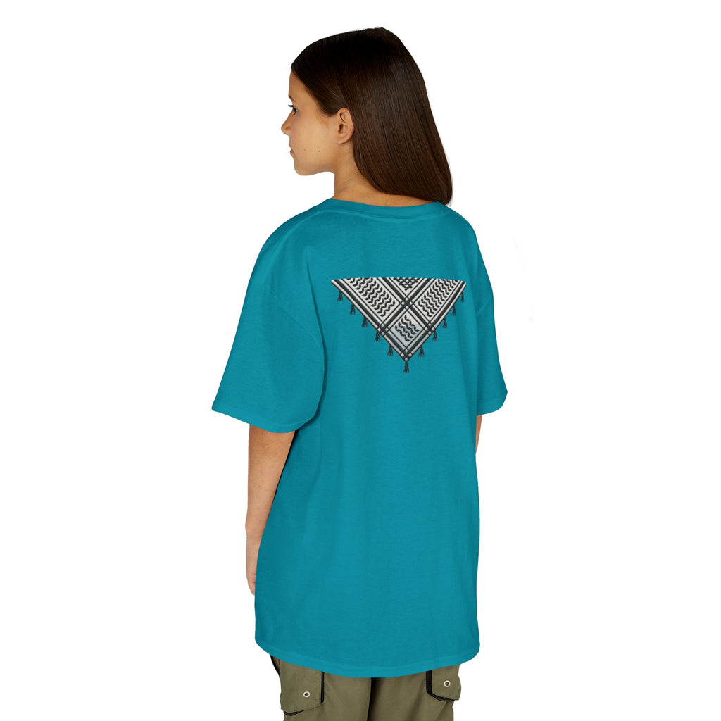 Pali-G | Kids T-Shirt – Palestine Map & Keffiyeh Pattern Print