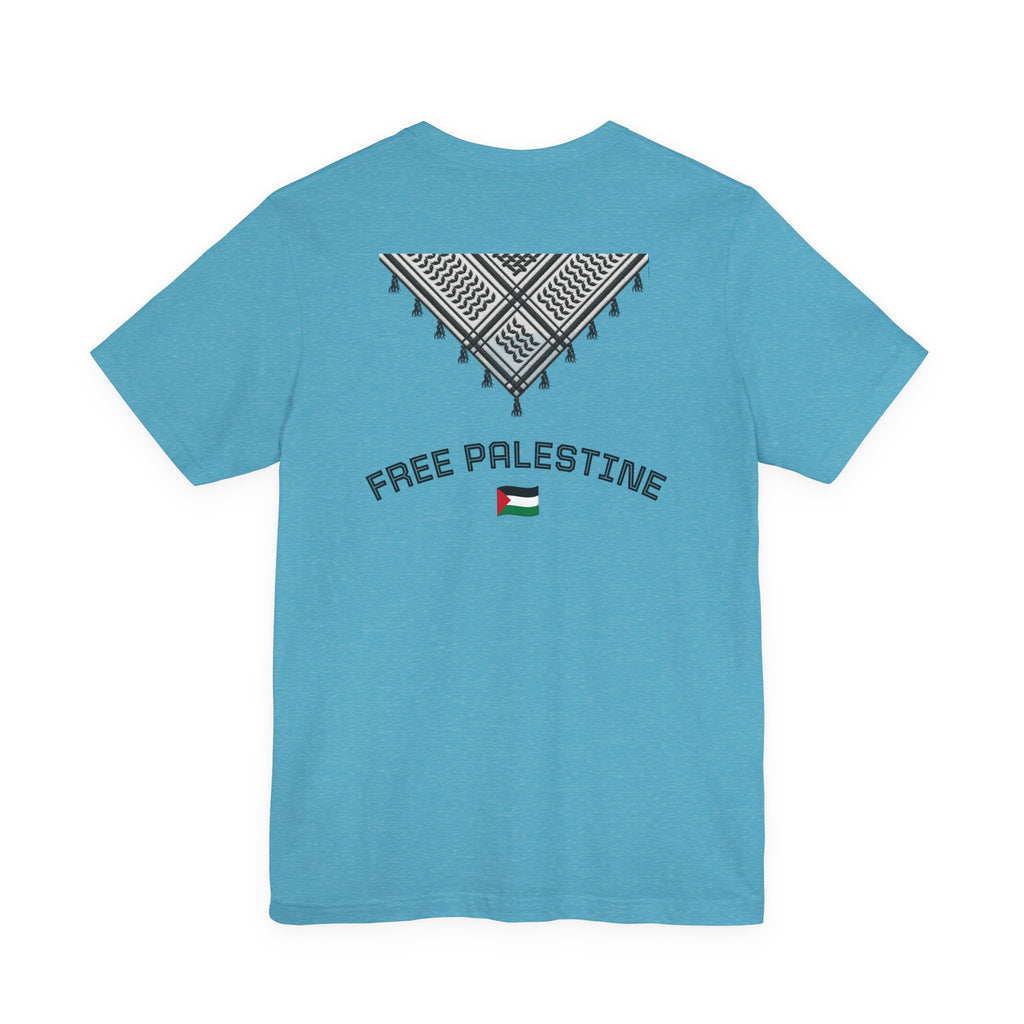 Free Palestine T-Shirt — Palestinian Keffiyeh & Map Solidarity Tee