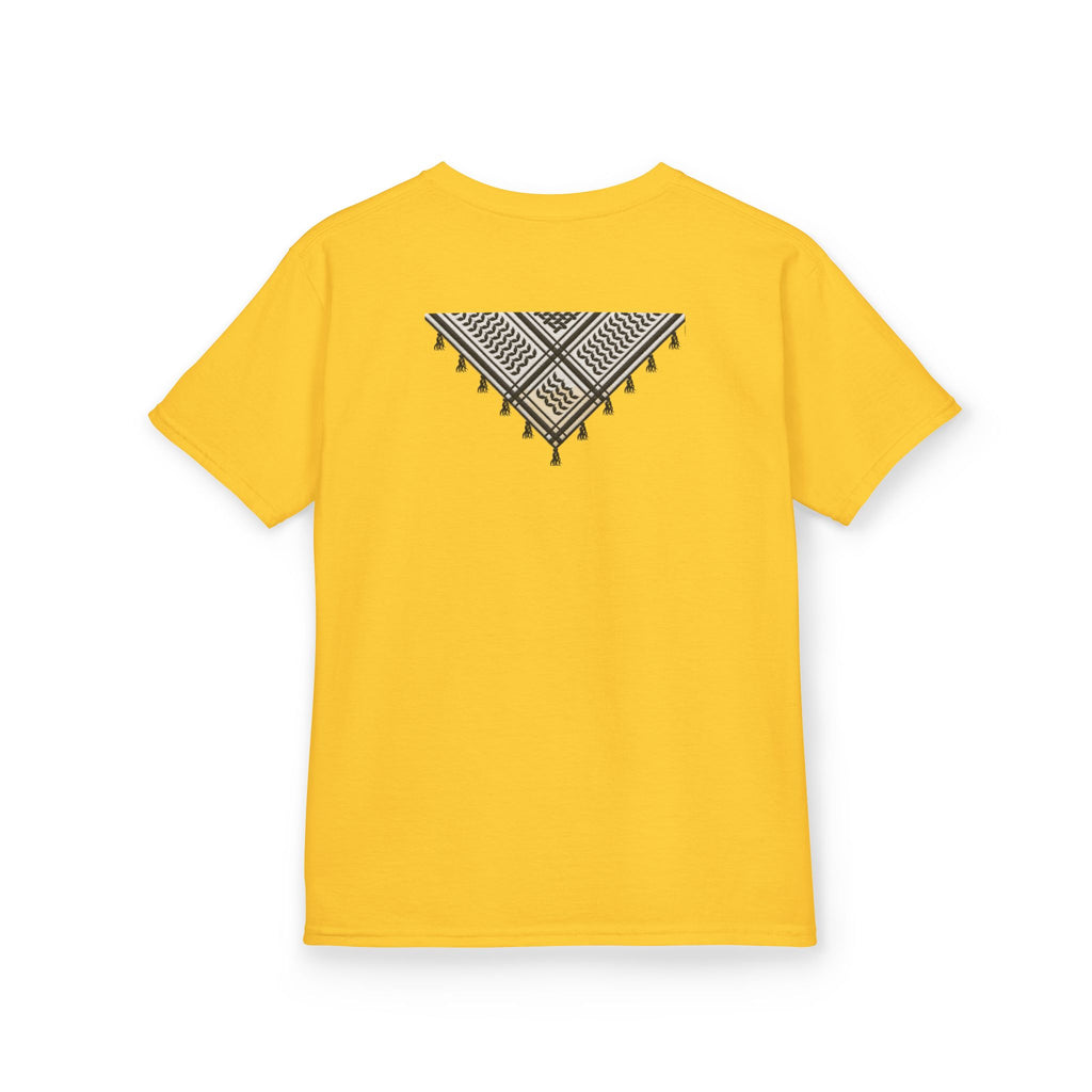 Pali-G | Kids T-Shirt – Palestine Map & Keffiyeh Pattern Print