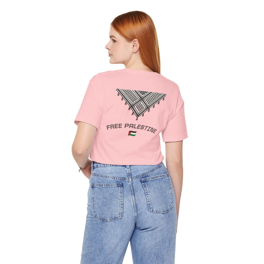 Free Palestine T-Shirt — Palestinian Keffiyeh & Map Solidarity Tee