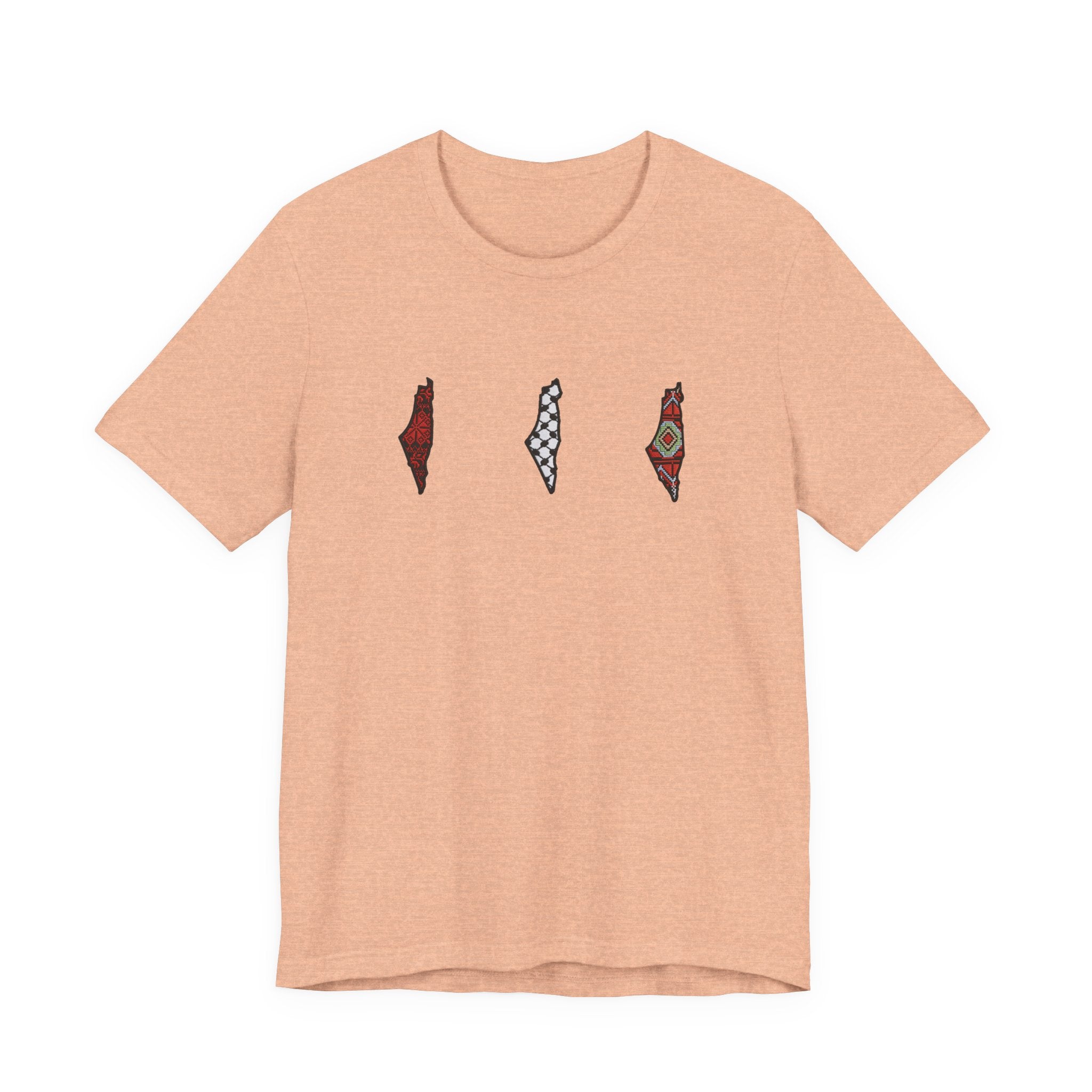 Free Palestine T-Shirt — Palestinian Keffiyeh & Map Solidarity Tee
