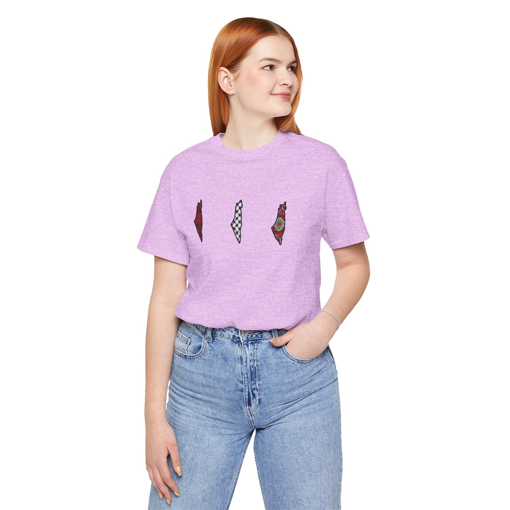 Free Palestine T-Shirt — Palestinian Keffiyeh & Map Solidarity Tee