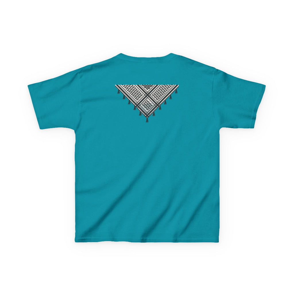 Pali-G | Kids T-Shirt – Palestine Map & Keffiyeh Pattern Print