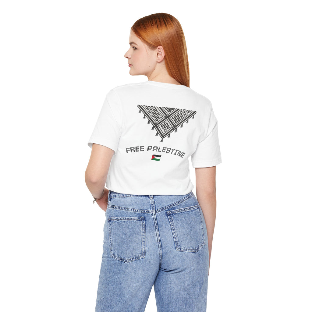 Free Palestine T-Shirt — Palestinian Keffiyeh & Map Solidarity Tee