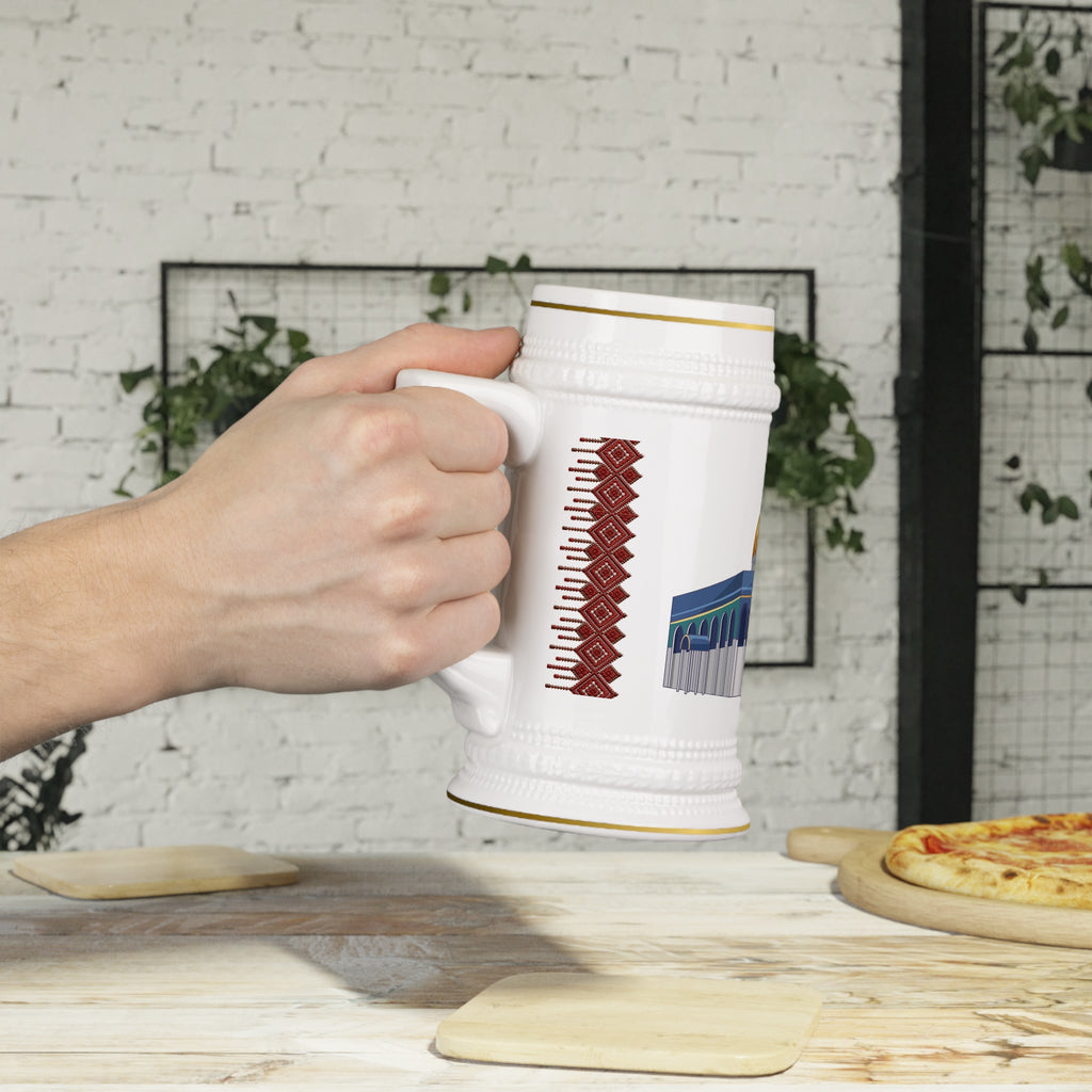 Dome of the Rock Stein Mug — Jerusalem Landmark Ceramic Beer Stein