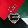 Palästinensische Flagge Herz Schlüsselanhänger | Taschenclip Anhänger | Unterstütze Gaza | Pali-G